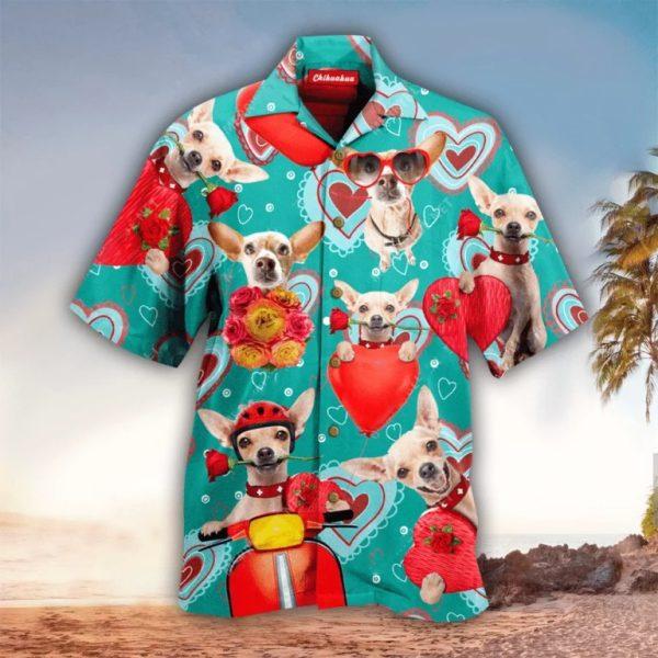 Valentine Shirt, Valentine Hawaiian Shirt For Valentine Lovers Dogs